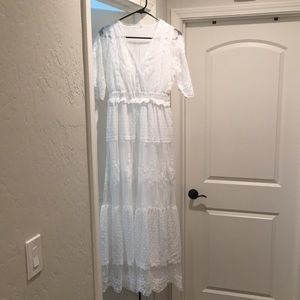 White Lace Maxi Dress